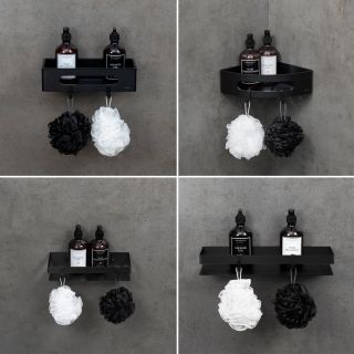 Полка для душа угловая Lemark Shelf line 9772047 чёрный